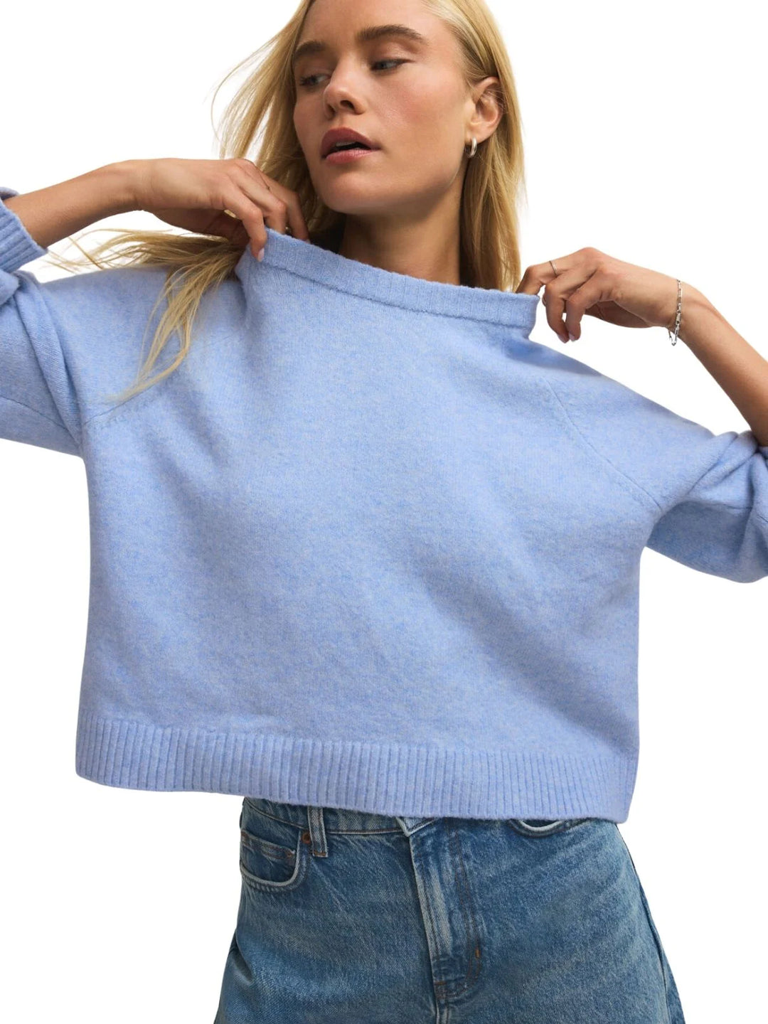 Coming Up Sweater Blue Light