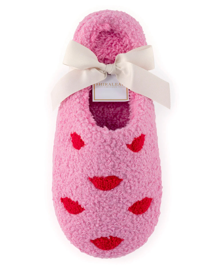 Shiraleah Lips Slippers, Pink