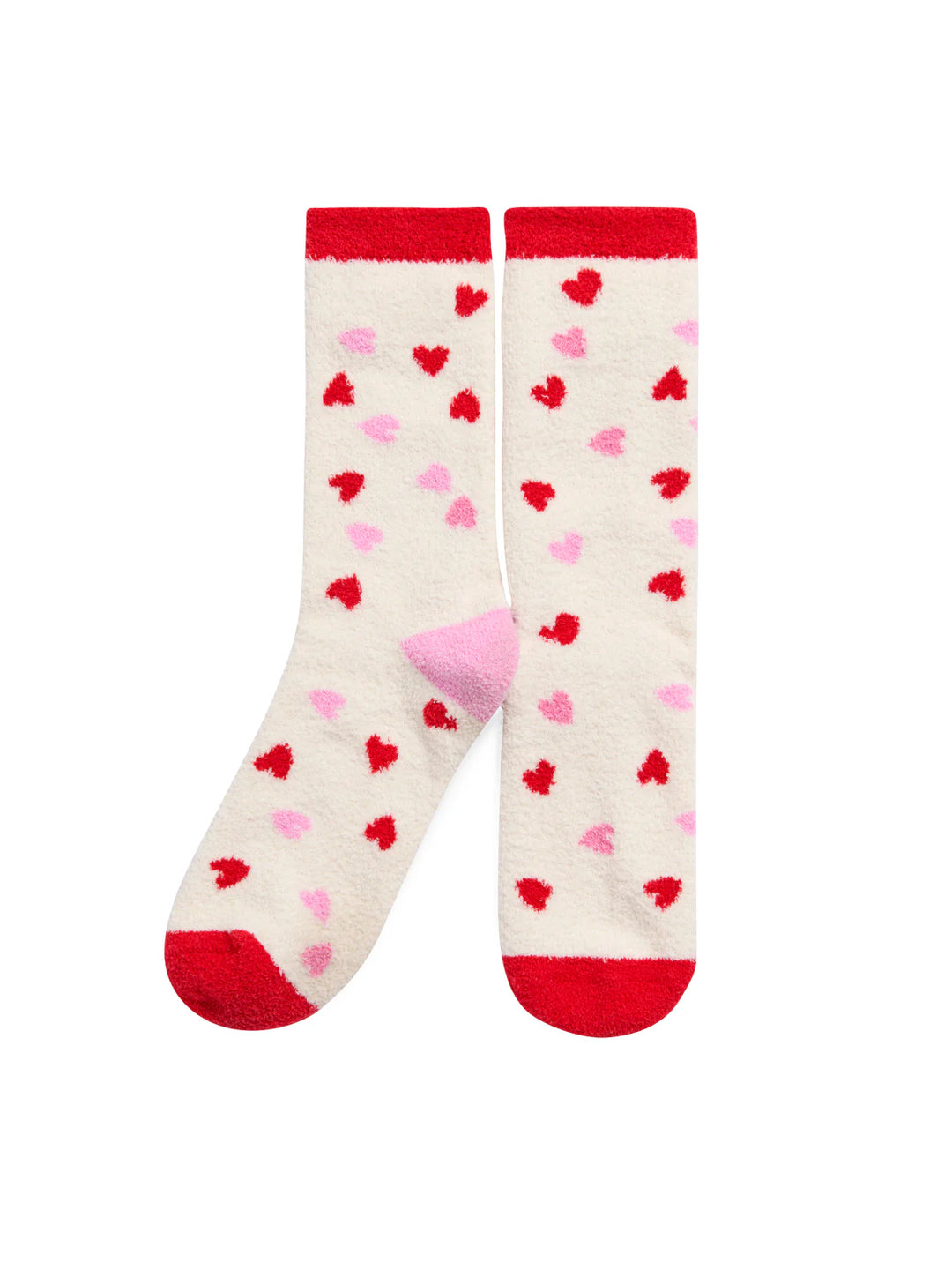 Shiraleah Candy Heart Socks, Ivory