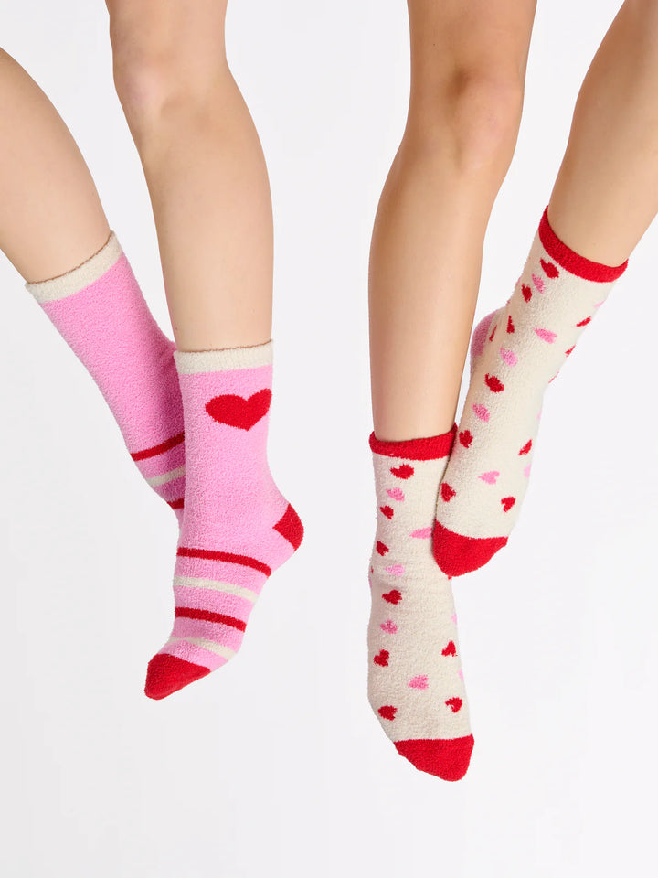 Shiraleah Heart Socks, Pink