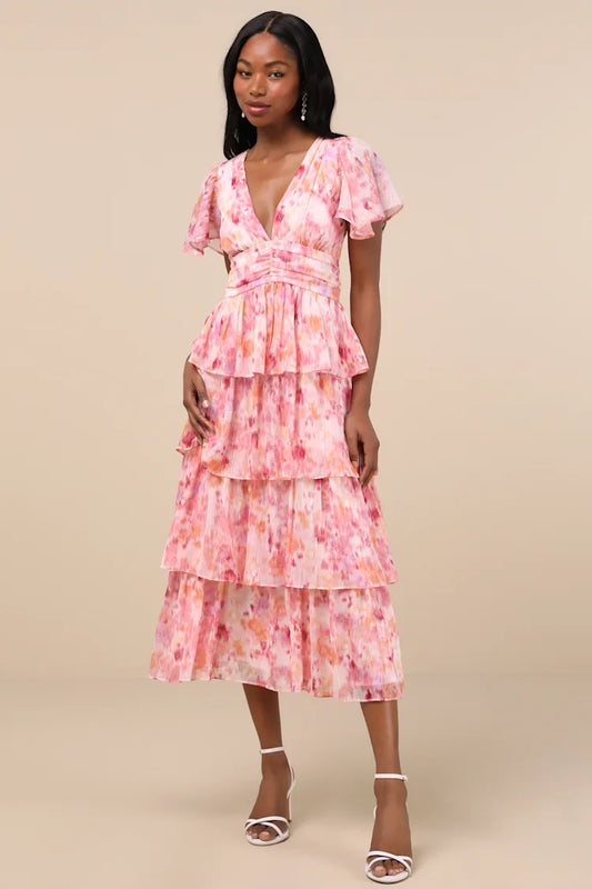 Eva Tiered Midi Dress