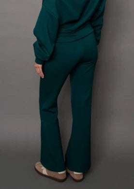 Flamme Signature Soft Knit Pull On Flare Pant | Dark Green
