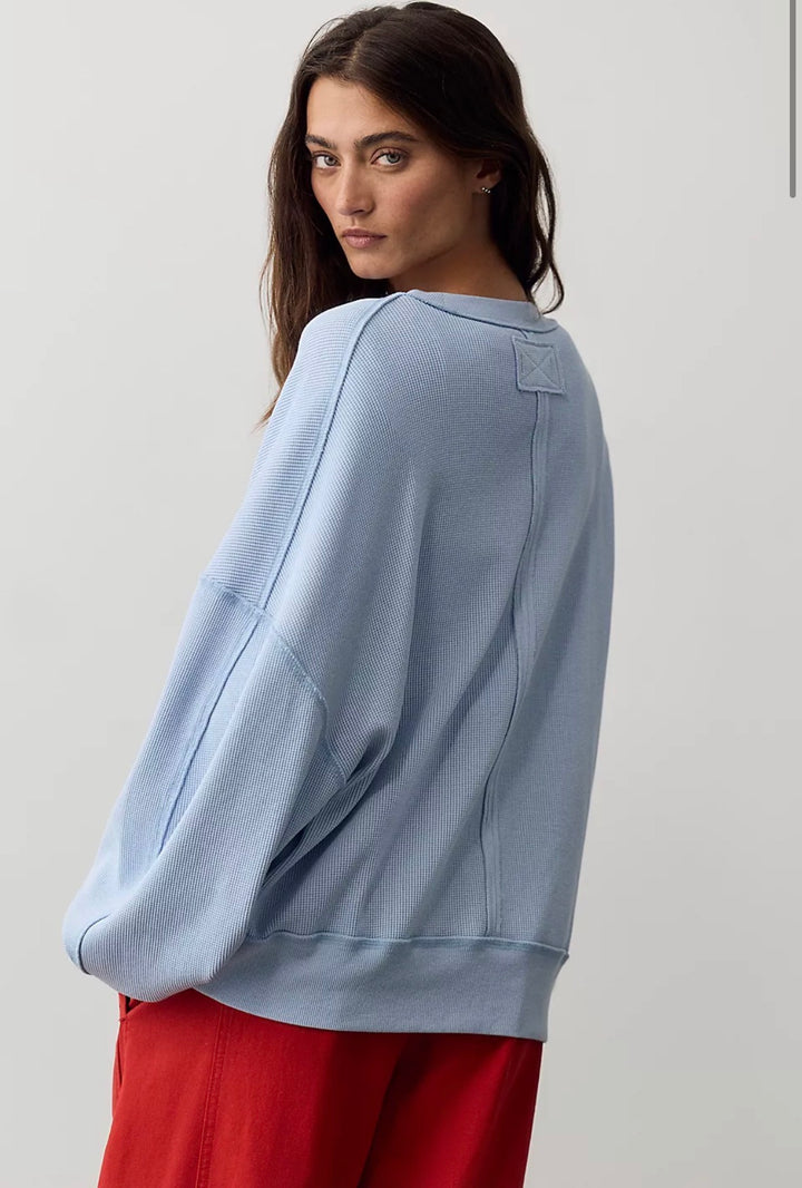 Skyline Tee in Blue Snowflake