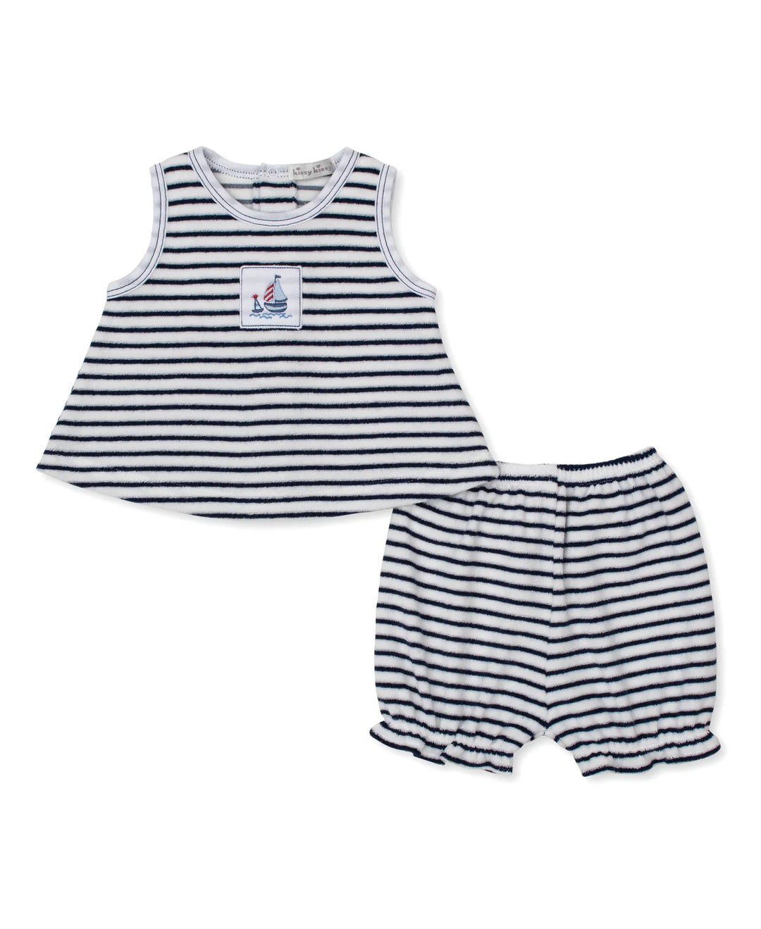Terry Sunsuit Set Stripes | Navy