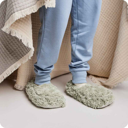 Curly Sage Green Slippers*