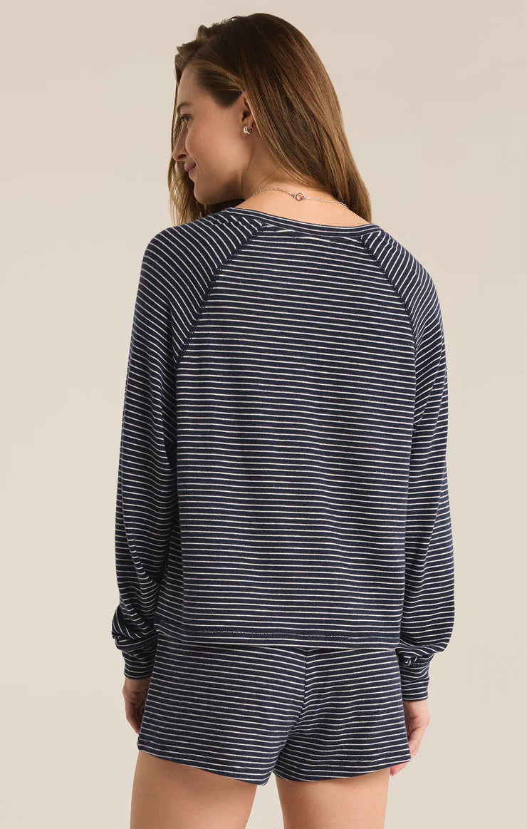 Staying in Stripe Long Sleeve Top Eclipse *