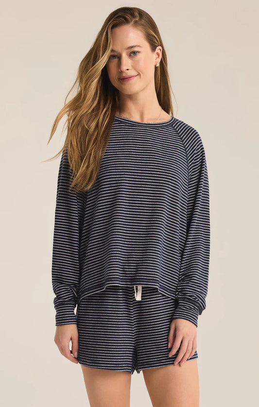 Staying in Stripe Long Sleeve Top Eclipse *