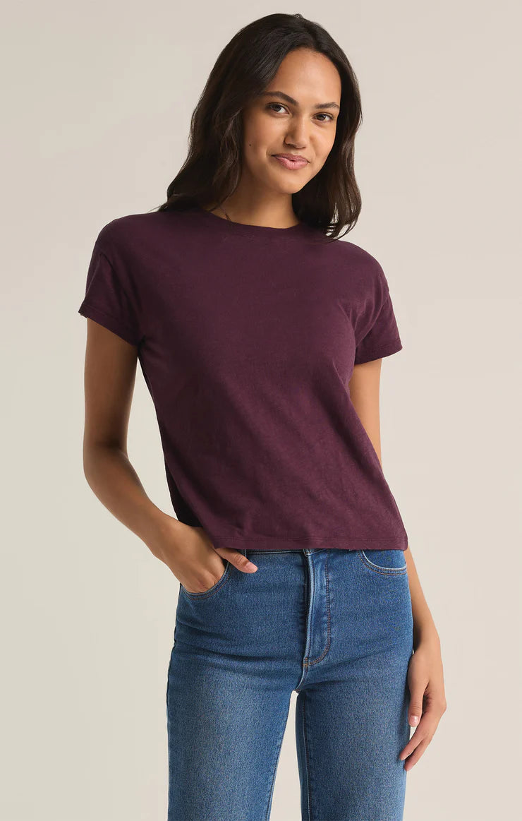 Modern Slub Tee Berry Wine *