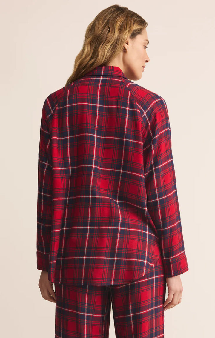 River Plaid Button Up | Haute Red