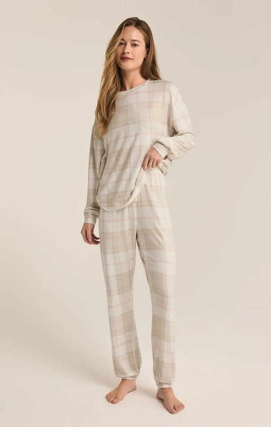 Cozy Plaid Set Sea Salt *