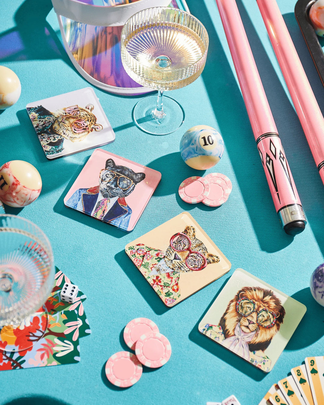 Big Cats Acrylic Coaster | Set of 4