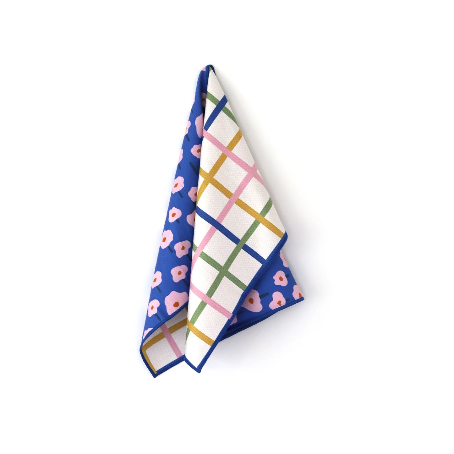 Blue Poppies Reversible Microfiber Hand Towel
