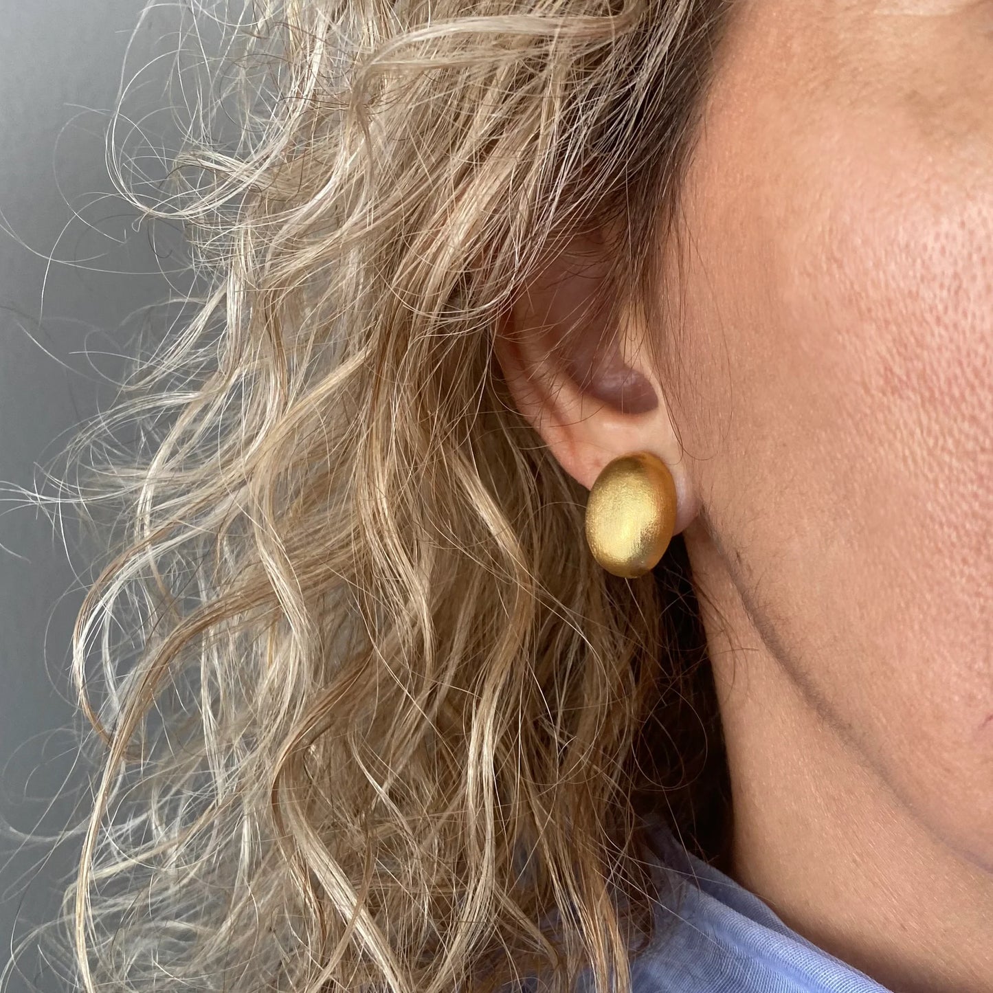 Bruny Oval Stud Earrings NB861*