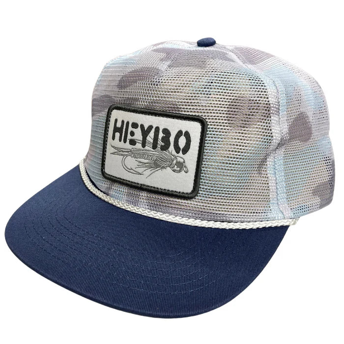 Fly Blue Camo Mesh Rope Hat *