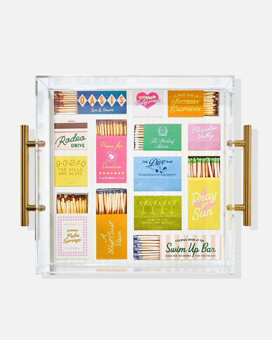 California Matchbook Large Acrylic Tray