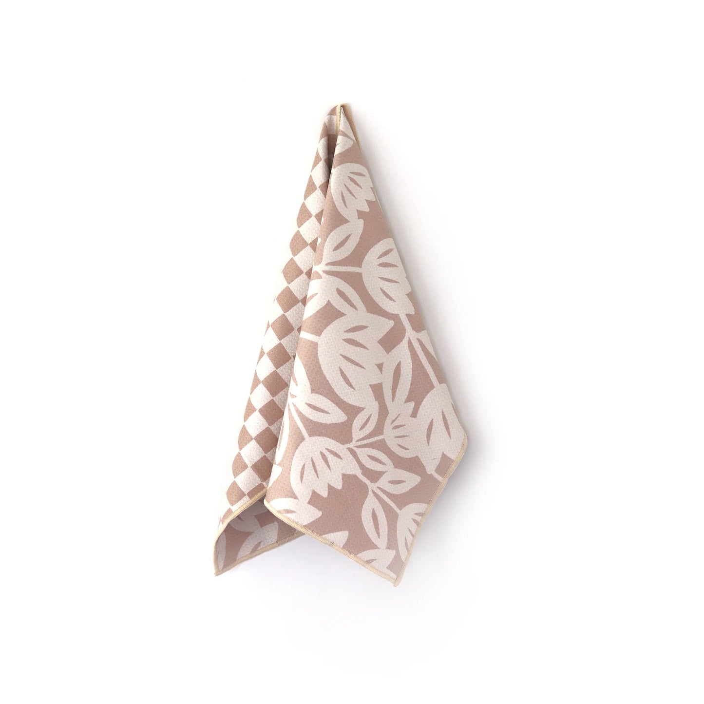 Checkmate Tan Reversible Microfiber Hand Towel