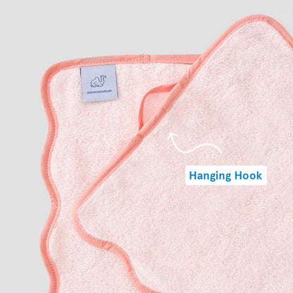 Ballet Pink Scalloped Washcloth | Coral Edge - Set of 2