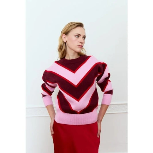 Bellis Sweater Pink & Red *