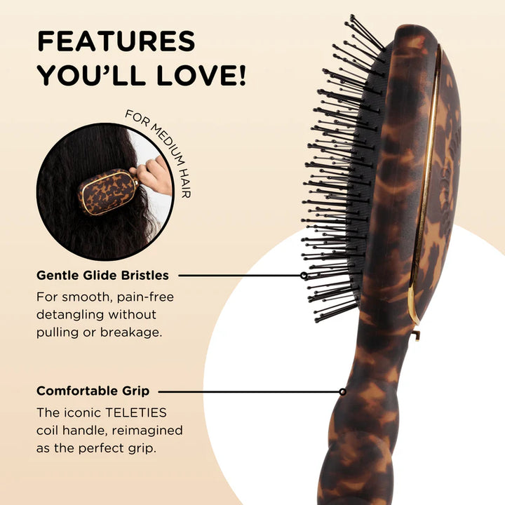 Detangler Hair Brush for Medium Hair | Tortoise
