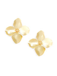 Metallic Flower Stud*