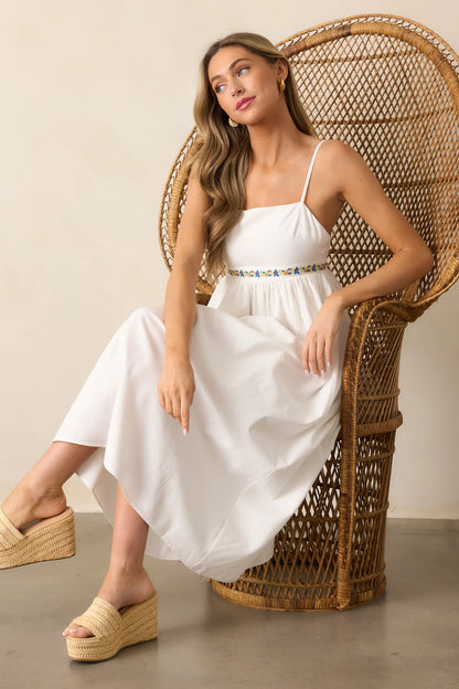 Elini Embroidered Midi Dress