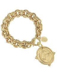 Gold Horseshoe & Horsehead Bracelet