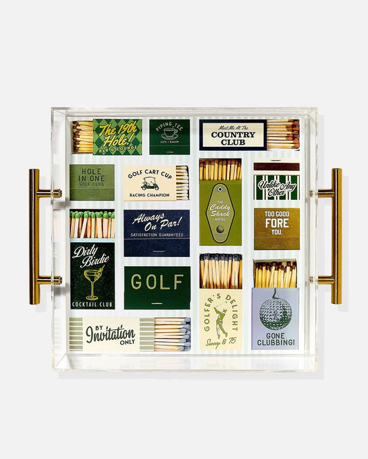 Golf Matchbook Large Acrylic Tray