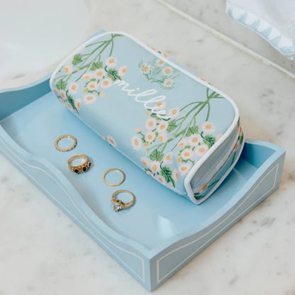 Laquered Hydrangea Blue Tray | Large