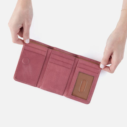 Jill Trifold Wallet - Mauve Tooled Emboss