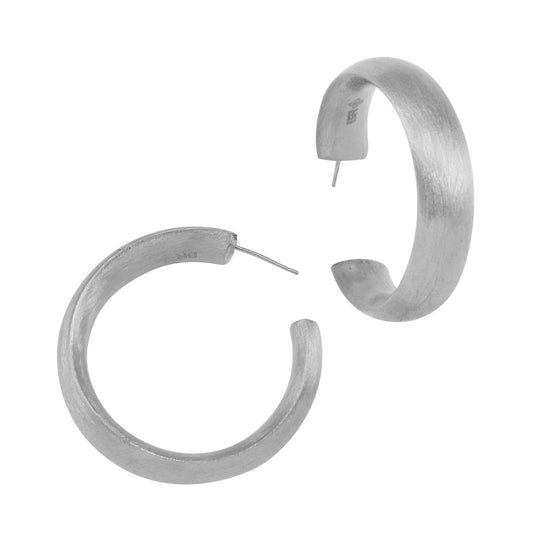 Kaline Hoop Earrings - Rhodium