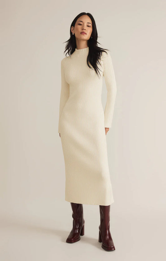 Kass Mock Neck Midi Dress *