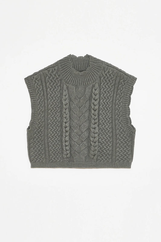 Elm Knitted Vest Grey *