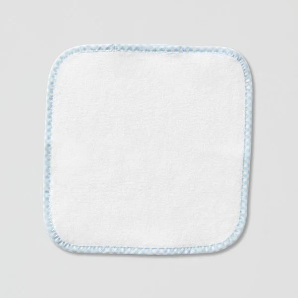 Weezie Gingham Baby Washcloths | Light Blue - Set of 2