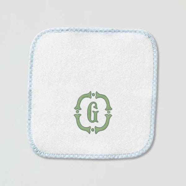 Gingham Baby Washcloths | Light Blue - Set of 2