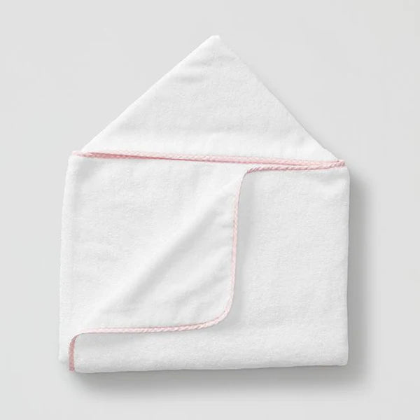 Gingham Hooded Kids Towel | Light Pink