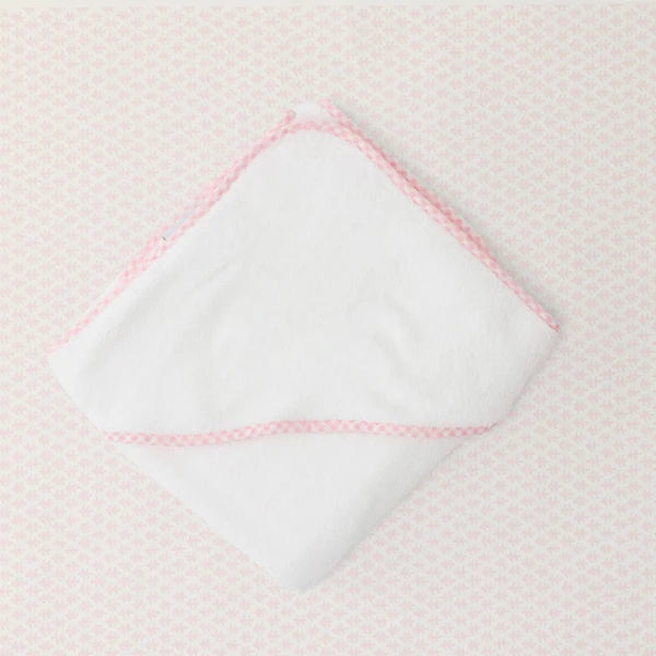 Gingham Hooded Baby Towel | Pink