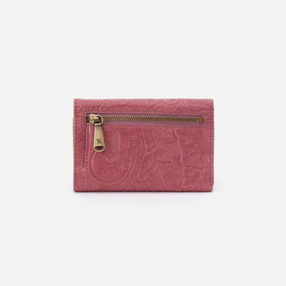 Jill Trifold Wallet - Mauve Tooled Emboss