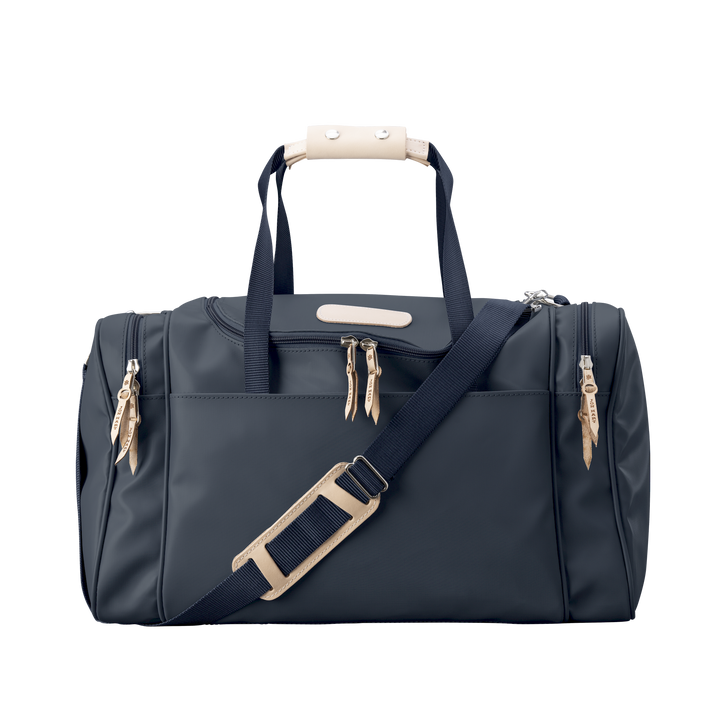 Jon Hart Medium Square Duffle | Navy Coated Canvas