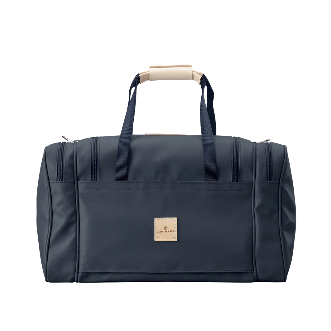 Jon Hart Medium Square Duffle | Navy Coated Canvas