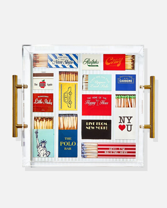 New York Matchbook Large Acrylic Tray