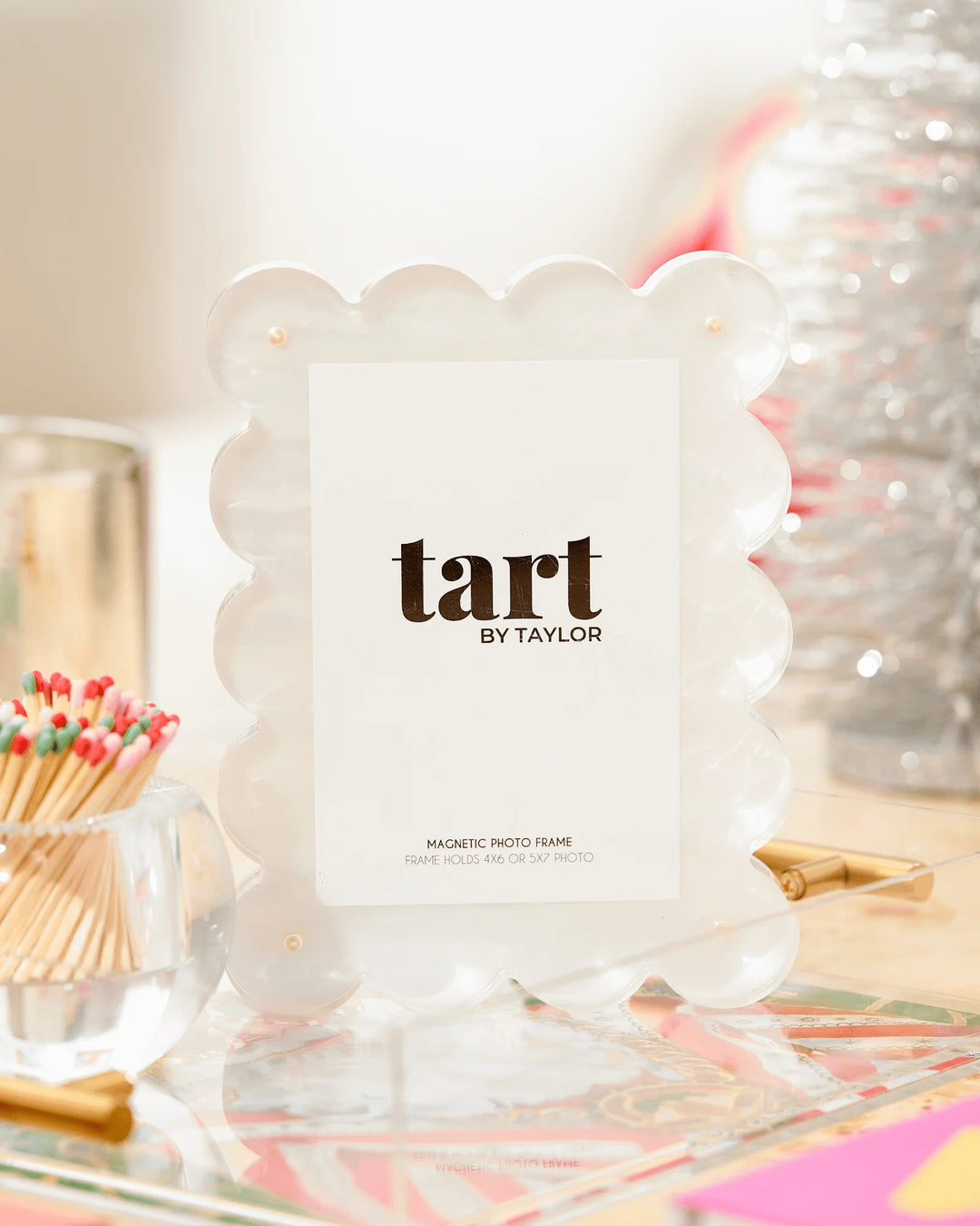 Pearl White Acrylic Picture Frame