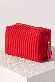 Ezra Lg. Boxy Cosmetic Pouch Red *