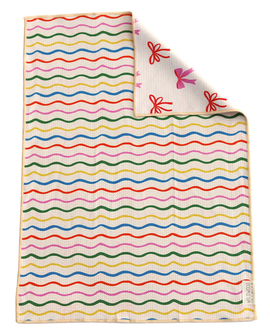 Ribbon Bloom Reversible Microfiber Hand Towel