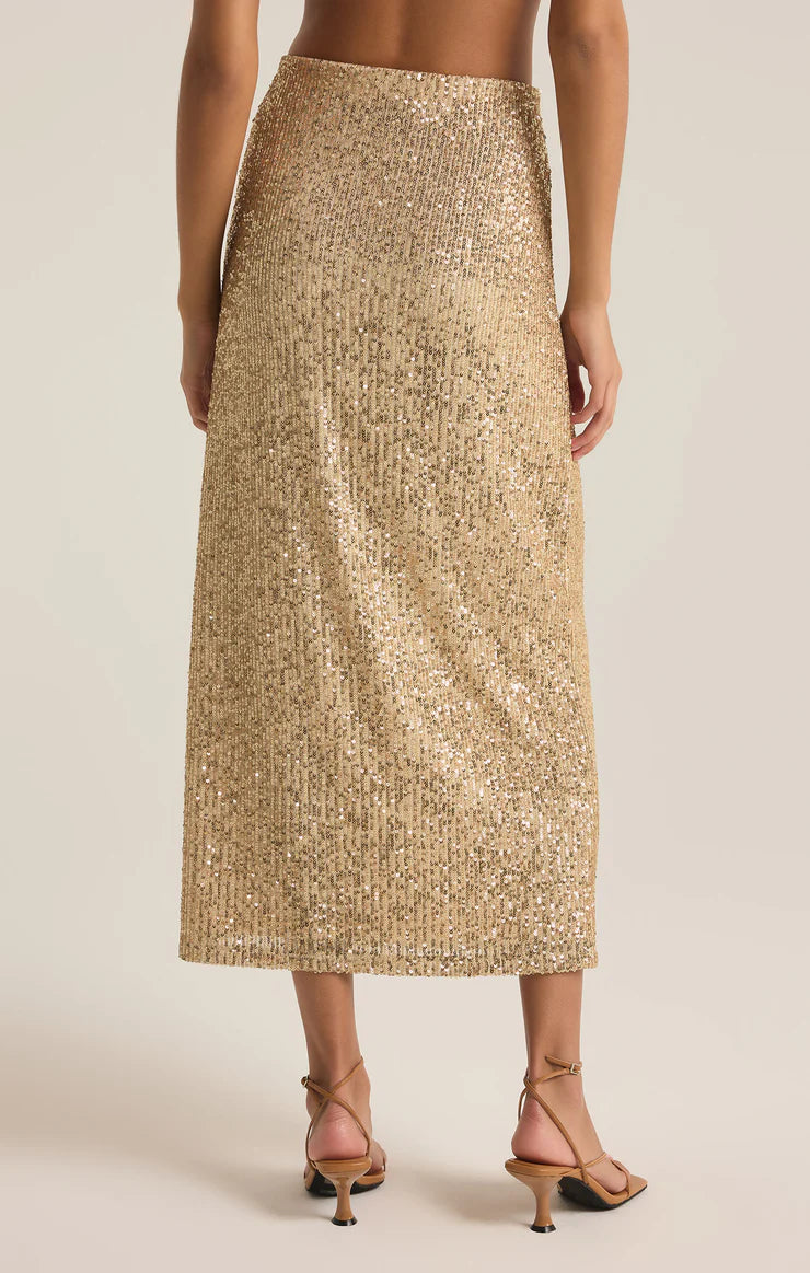 Saturn Sequin Skirt Champagne *