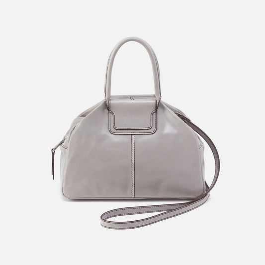 Shelia Drop Handle Satchel Light Grey*