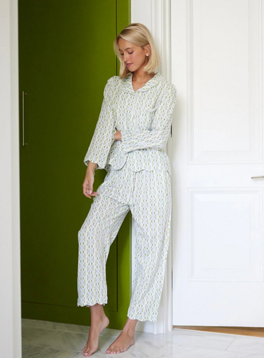 Scalloped PJ Long Set Tea Time *