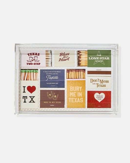 Texas Matchbook Small Acrylic Tray