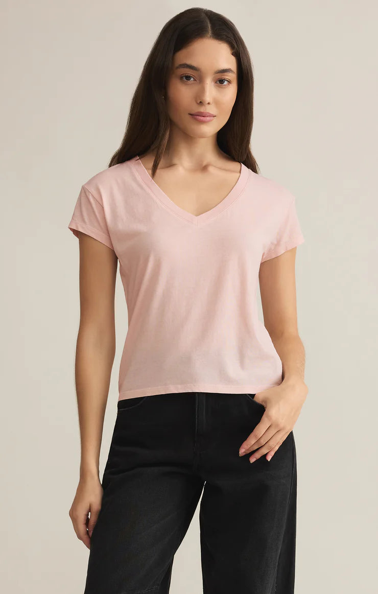 V-Neck Tee Pink Salt