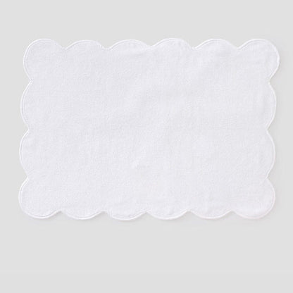 Scalloped Bath Mat | White