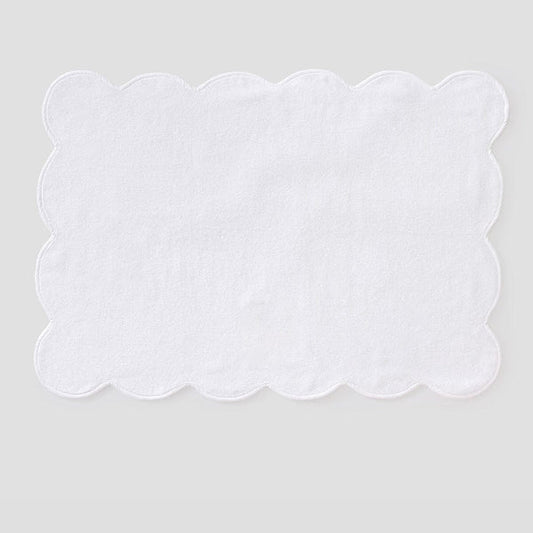 Scalloped Bath Mat | White